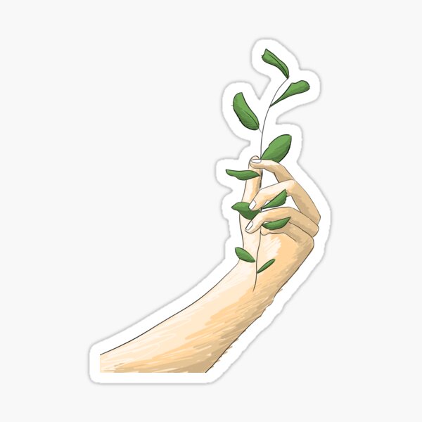 Artikel-Vorschau von Eine Hand, die einen Zweig hält, designt und verkauft von elegant-unicorn.