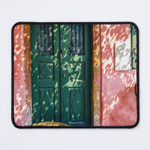 Item preview, Dog sitting by door in Santorini, Greece designed and sold by thielphotos.