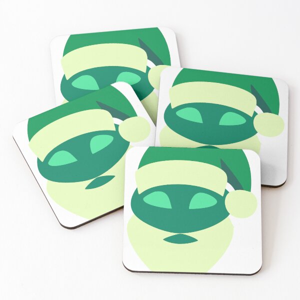 Item preview, Green Alien Head Santa Claus designed and sold by Oncosmosstore.