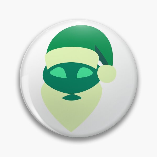 Item preview, Green Alien Head Santa Claus designed and sold by Oncosmosstore.
