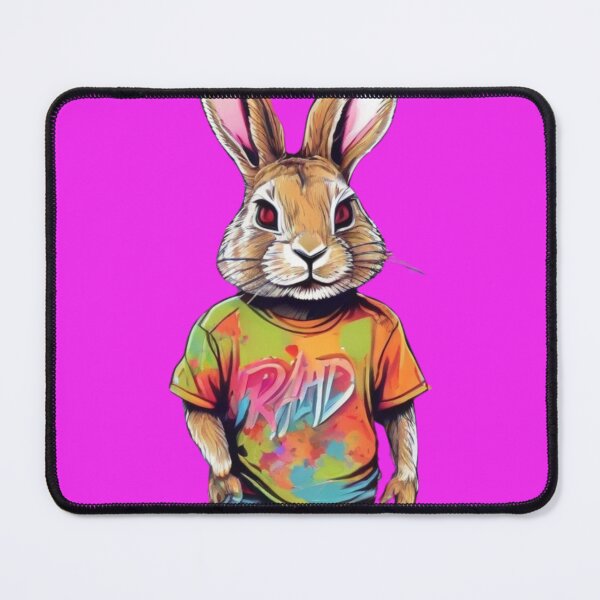 Item preview, Rad Rabbit Dude Colorful Tie Dyed T-Shirt designed and sold by TugForkFinds.