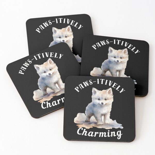 Item preview, Paws-Itively Charming. fox quote designed and sold by FoxVibes.