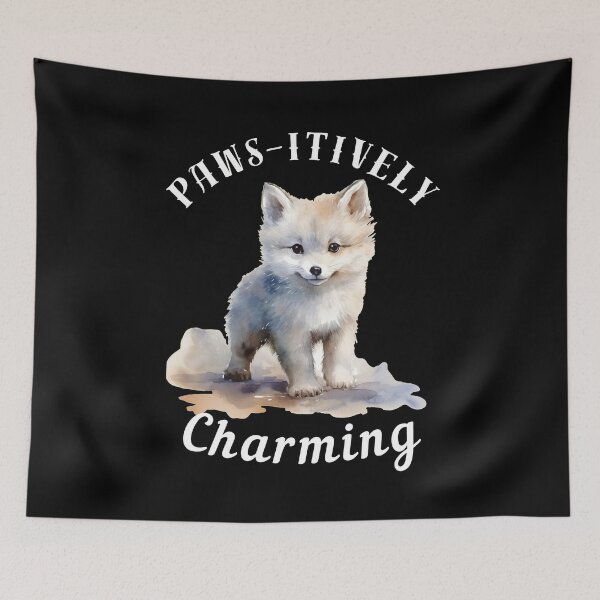 Item preview, Paws-Itively Charming. fox quote designed and sold by FoxVibes.