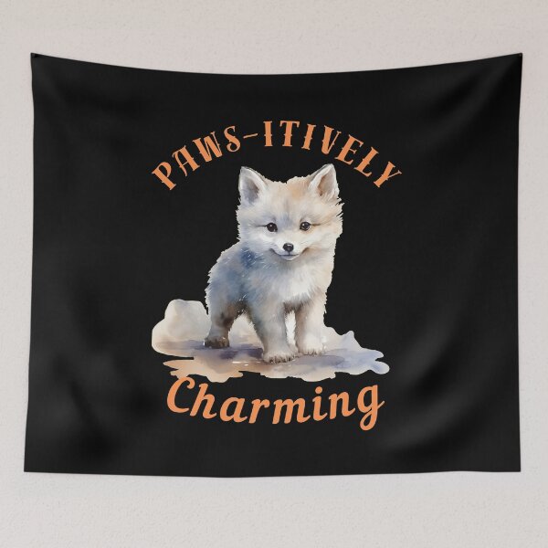 Item preview, Paws-Itively Charming. fox watercolor designed and sold by FoxVibes.