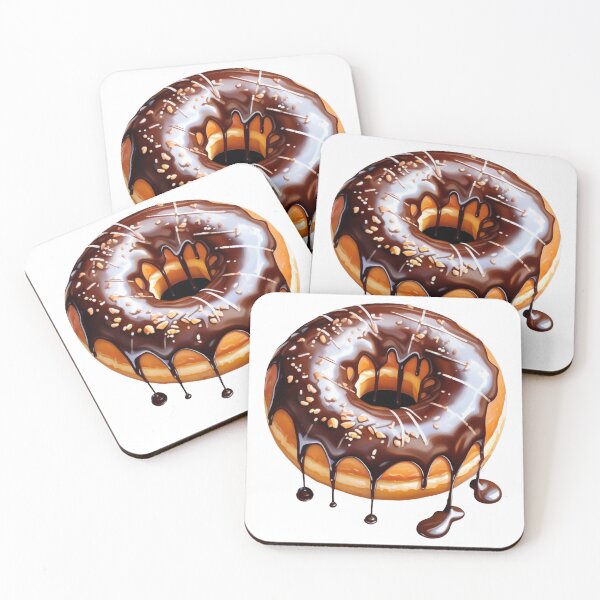 Item preview, Delicious chocolate donut, watercolor style designed and sold by Planet Designs.