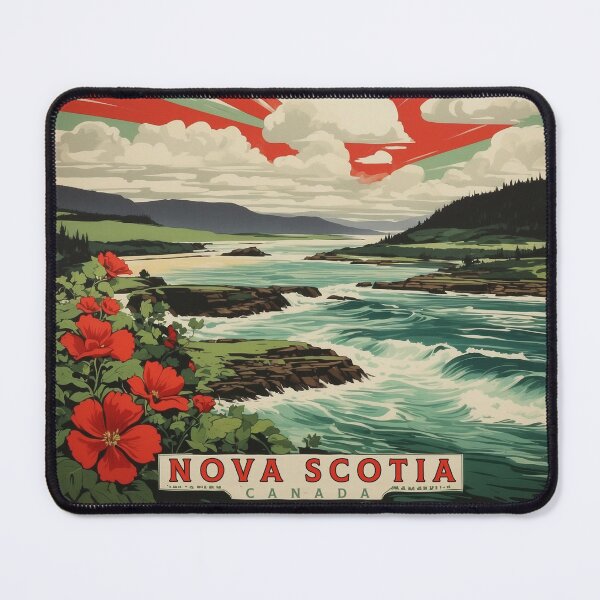 Item preview, Nova Scotia Canada Vintage Poster Tourism designed and sold by TravelersGems.