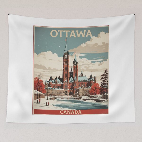 Item preview, Ottawa Canada Vintage Poster Tourism designed and sold by TravelersGems.