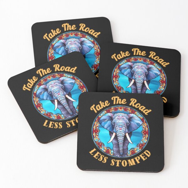 Item preview, Take The Road Less Stomped. elephant lover designed and sold by ElephantVibes.