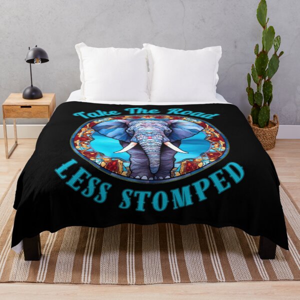 Item preview, Take The Road Less Stomped. funny elephant designed and sold by ElephantVibes.