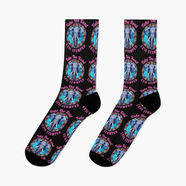 Item preview, Take The Road Less Stomped. elephant face designed and sold by ElephantVibes.