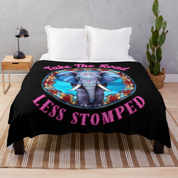 Item preview, Take The Road Less Stomped. elephant face designed and sold by ElephantVibes.