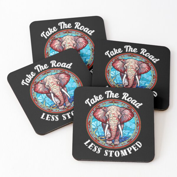 Item preview, Take The Road Less Stomped. watercolor elephant designed and sold by ElephantVibes.
