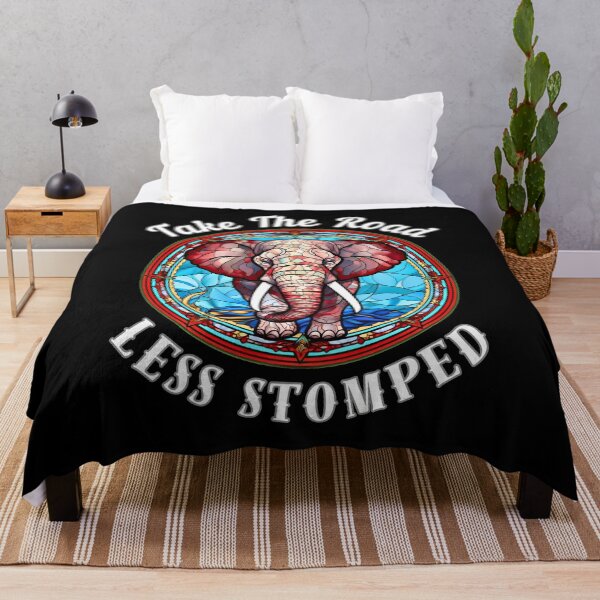 Item preview, Take The Road Less Stomped. watercolor elephant designed and sold by ElephantVibes.