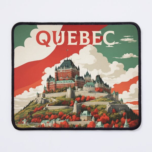 Item preview, Quebec Canada Vintage Poster Tourism designed and sold by TravelersGems.