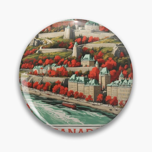 Item preview, Quebec Canada Vintage Poster Tourism designed and sold by TravelersGems.