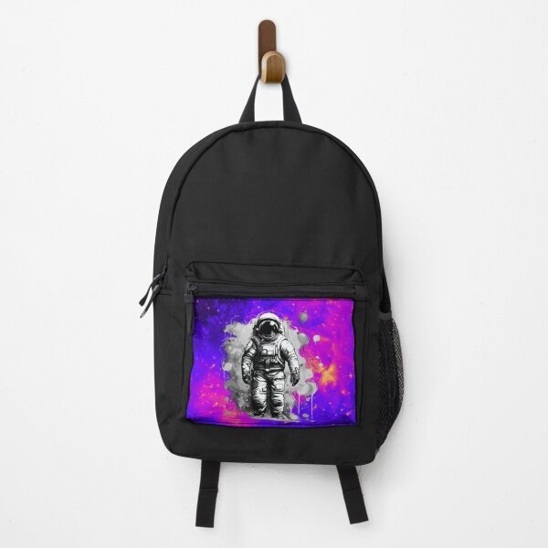 Item preview, Vibrant Purple and Pink Galaxy with Grayscale Astronaut: A Captivating Blend of Colors and Cosmic Exploration designed and sold by s-n-s-designs.