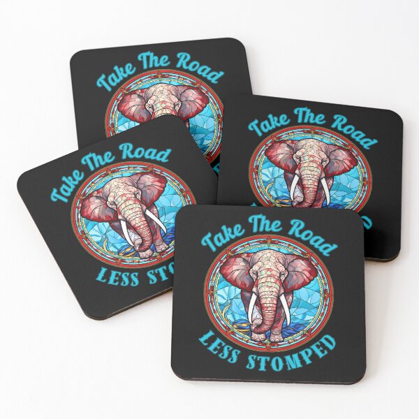 Item preview, Take The Road Less Stomped. happy elephant designed and sold by ElephantVibes.