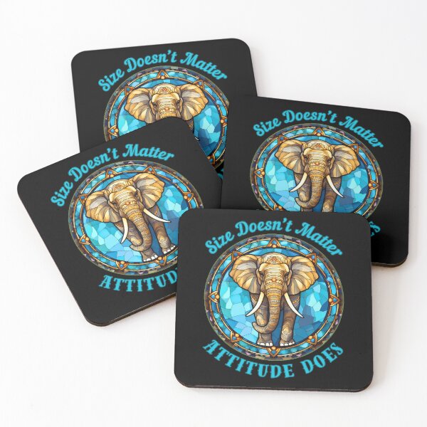 Item preview, Size Doesn’t Matter. Attitude Does. funny elephant designed and sold by ElephantVibes.