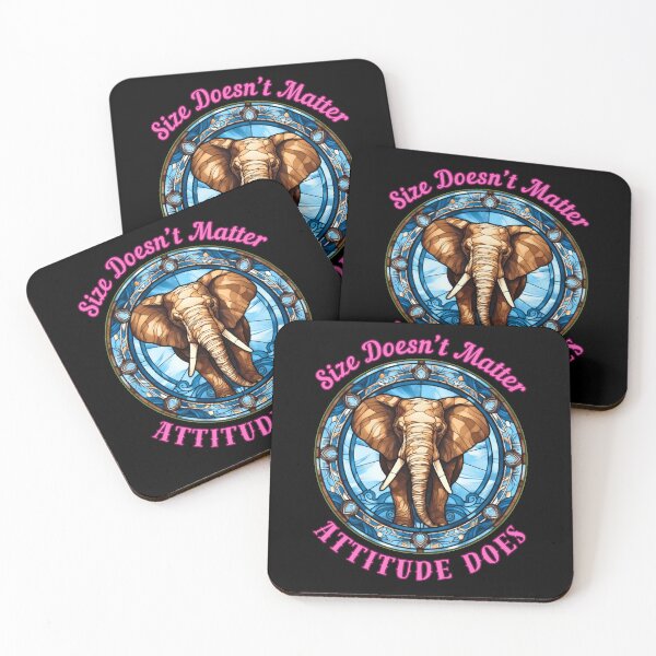 Item preview, Size Doesn’t Matter. Attitude Does. elephant saying designed and sold by ElephantVibes.