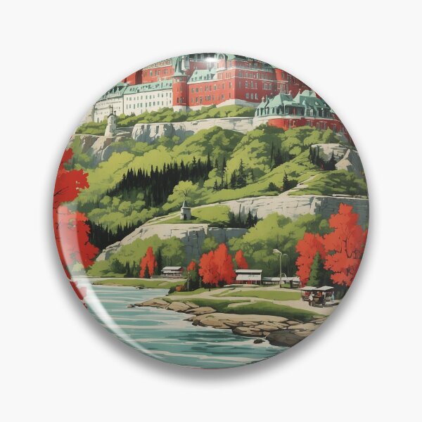 Item preview, Quebec Canada Vintage Poster Tourism 3 designed and sold by TravelersGems.