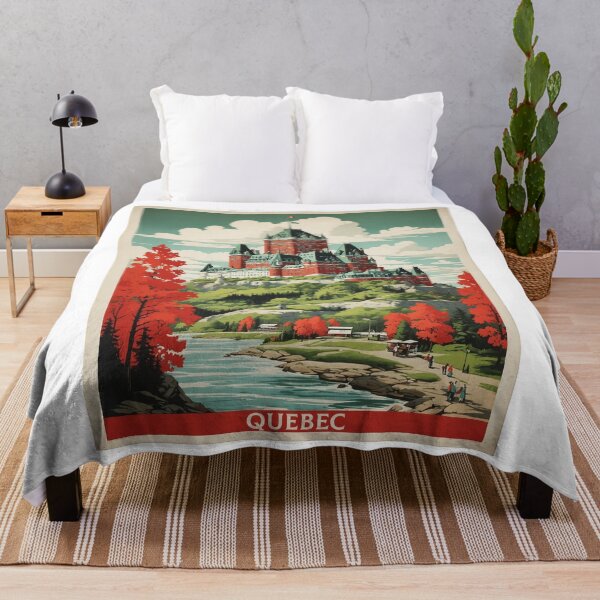 Item preview, Quebec Canada Vintage Poster Tourism 3 designed and sold by TravelersGems.