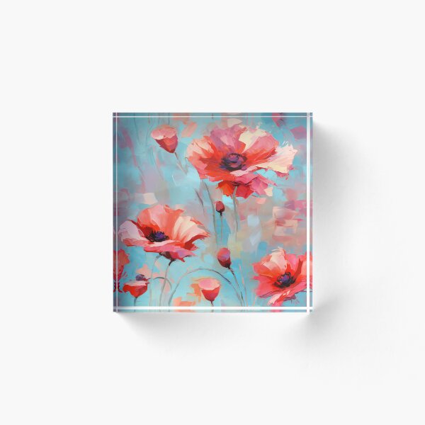 Item preview, Windblown Poppies - Impressionist Floral Pattern designed and sold by HAL2501.
