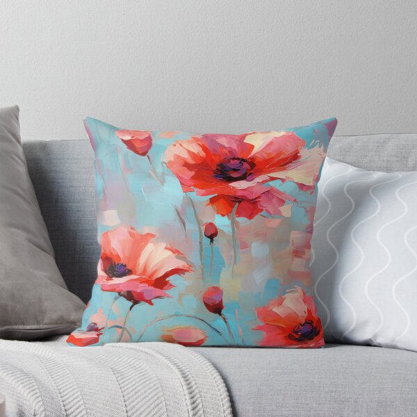 Item preview, Windblown Poppies - Impressionist Floral Pattern designed and sold by HAL2501.