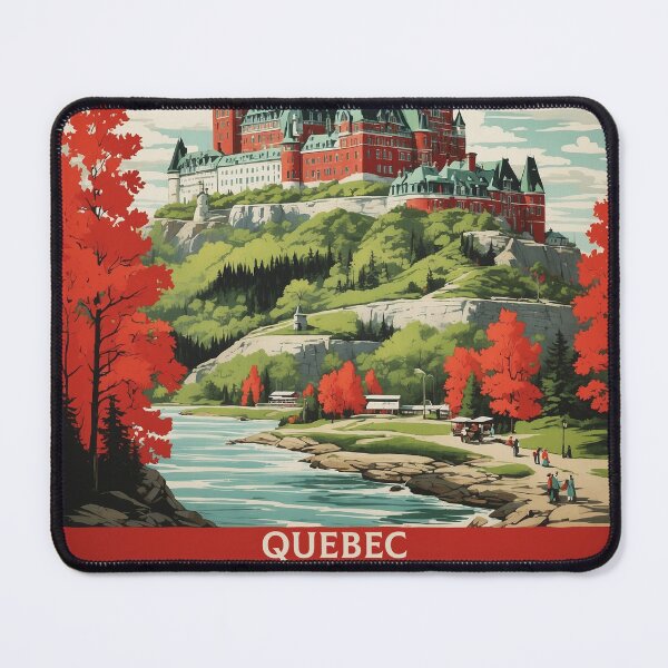 Item preview, Quebec Canada Vintage Poster Tourism 3 designed and sold by TravelersGems.