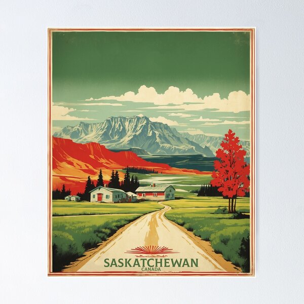 Item preview, Saskatchewan Canada Vintage Poster Tourism 3 designed and sold by TravelersGems.