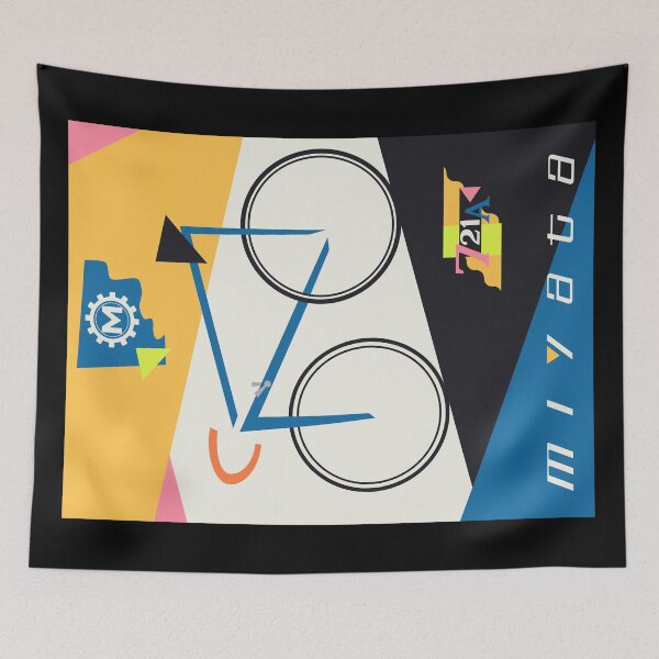 Item preview, Miyata 721A Vintage Bike Bauhaus Poster - blue paint designed and sold by Theokotos.
