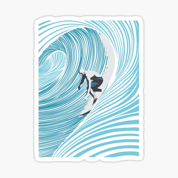 Aperçu de l'œuvre Affiche de lignes de surf rétro créée et vendue par SFDesignstudio.