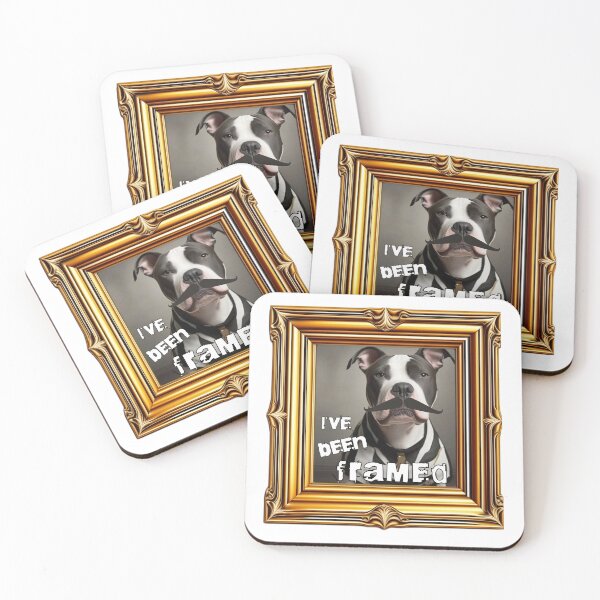 Item preview, Funny Pitbull with moustache. I've been FRAMED  designed and sold by TempoTees.