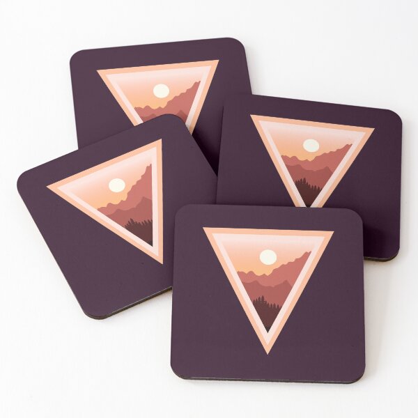 Item preview, LittleGnomad - Pastel Triangle Mountain Range Landscape Design #4 designed and sold by LittleGnomad.