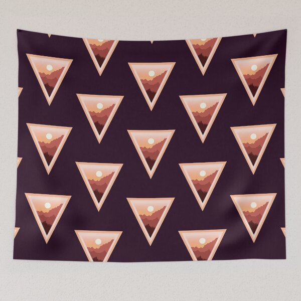 Item preview, LittleGnomad - Pastel Triangle Mountain Range Landscape Design #4 designed and sold by LittleGnomad.