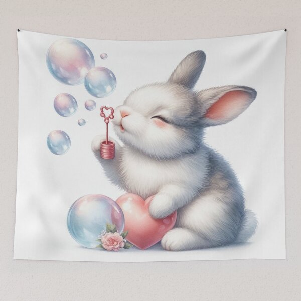 Item preview, Soap bubbles and rabbits. designed and sold by growing-mom.