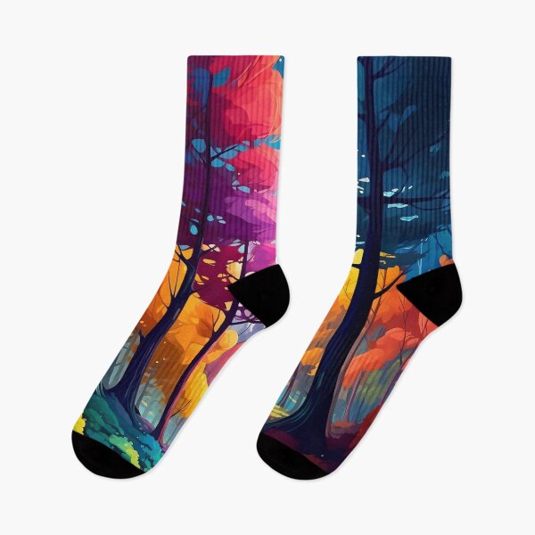 Item preview, Vibrant Path Through Chromatic Woods designed and sold by inkArtistryfine.