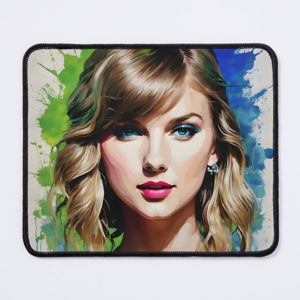 Item preview, Taylor Swift Portrait in Heavy Ink w/blue and green ink focus designed and sold by Dan Farsaci.