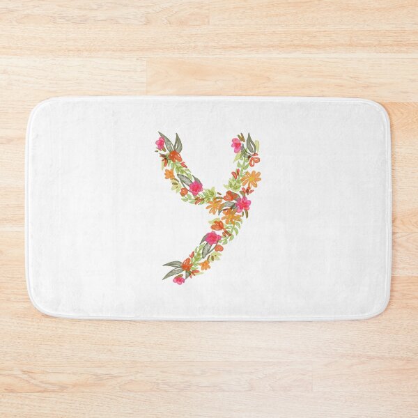 Item preview, Bright Colors Watercolor Floral Monogram Y designed and sold by serafineaandd.