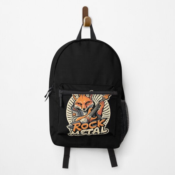 Item preview, metal rocker fox playing guitar designed and sold by Joncasmiart.
