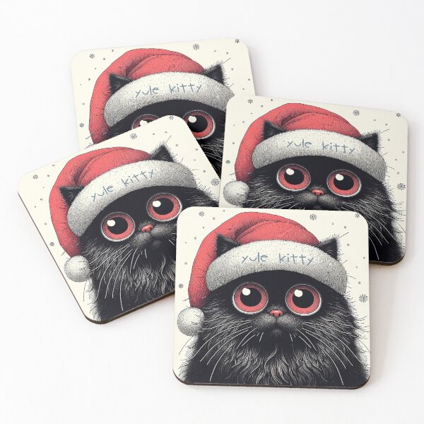 Item preview, Mystic Santa Cat Gaze designed and sold by inkArtistryfine.