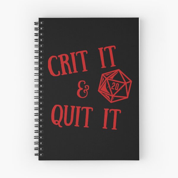 Item preview, Crit It & Quit It designed and sold by Solace Guard.