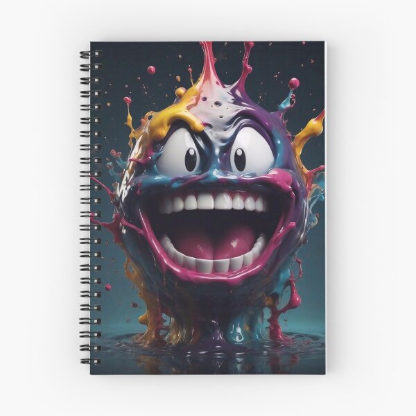 Aperçu de l'œuvre Happy Dark Smiley Face Paint Splash créée et vendue par TheArtOfPat.