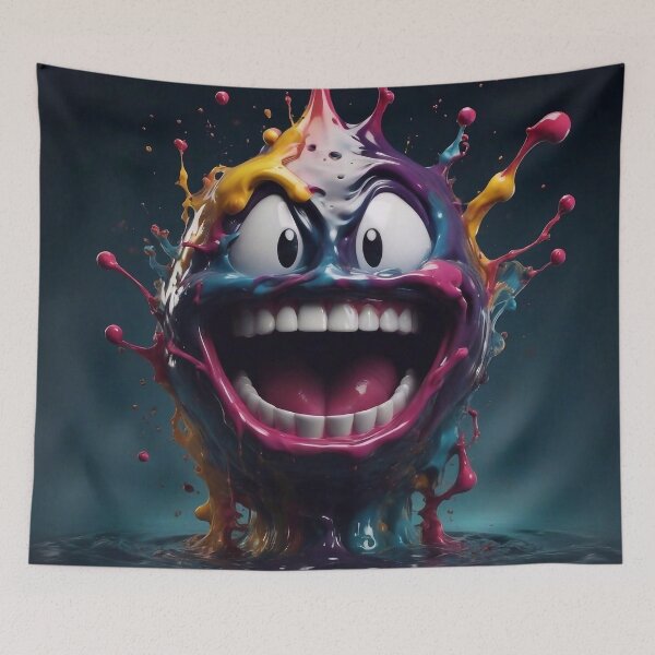 Item preview, Happy Dark Smiley Face Paint Splash designed and sold by TheArtOfPat.
