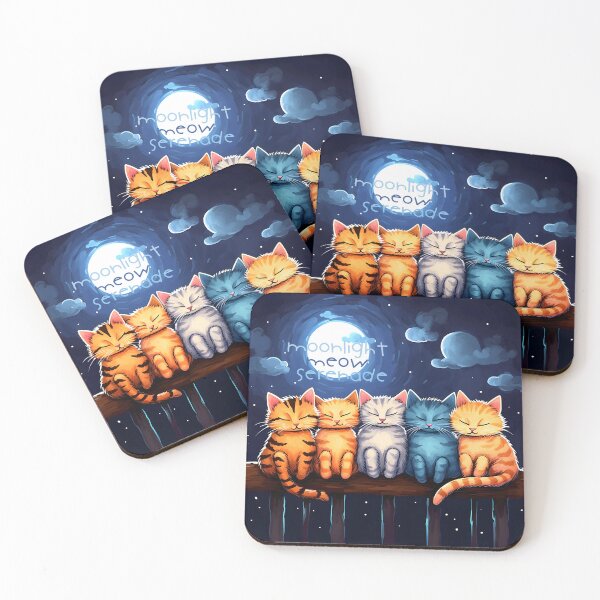 Item preview, Moonlit Feline Serenade designed and sold by inkArtistryfine.
