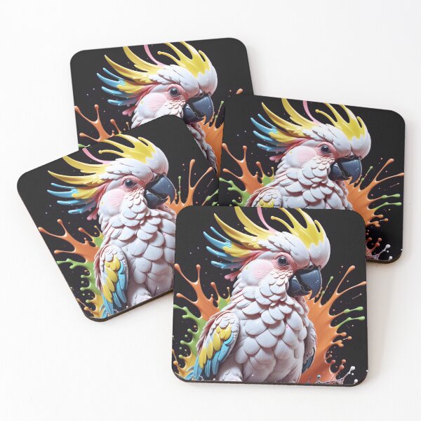 Artikelvorschau, Cute Rainbow Cockatoo Paint Splash entworfen und verkauft von TheArtOfPat.