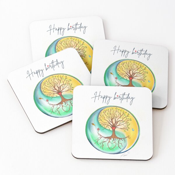 Item preview, Happy Birthday Ying and Yang balance and love for the planet. designed and sold by Pascale Breton.