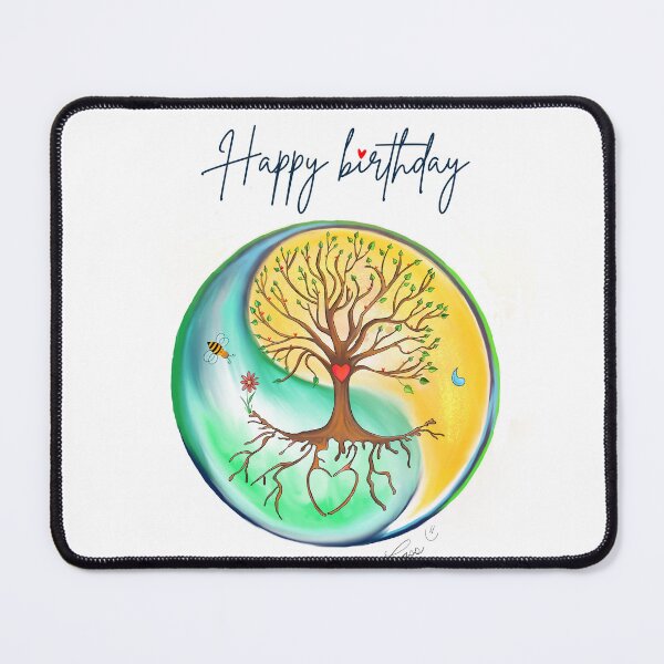 Item preview, Happy Birthday Ying and Yang balance and love for the planet. designed and sold by Pascale Breton.