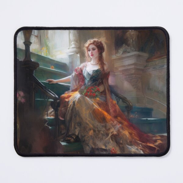 Item preview, An Irish princess lounging on the stairs of the castle designed and sold by Good Candy.