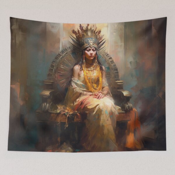 Item preview, A fantasy take on an Aztec princess sitting on her elegant throne designed and sold by Good Candy.