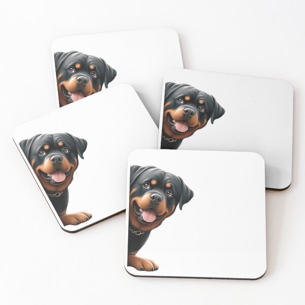 Item preview, Peeking Rottweiler - White designed and sold by FoxfireStardust.
